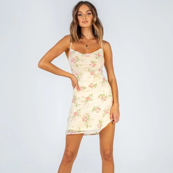 Princess Polly WATSON MINI DRESS YELLOW - Picture 2 of 9